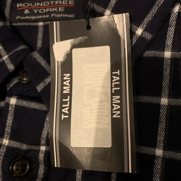 Roundtree & Yorke Blue Camouflage Casual Button Down Shirt - Picture 3 of 6